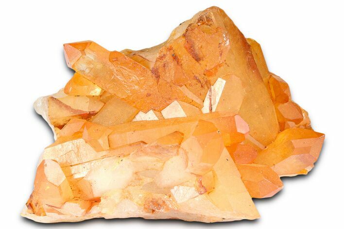 Tangerine Quartz Crystal Cluster - Brazil #367156
